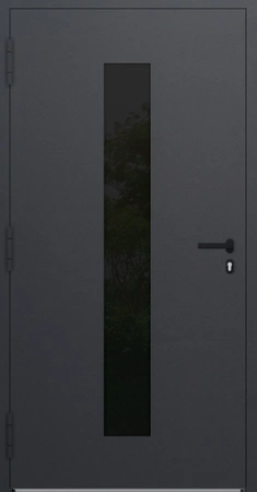 Drzwi zewnętrzne wejściowe domu aluminiowe na wymiar 90mm RC2 pochwyt/antaba Premium KOBBE energooszczędne RAL na zamówienie antracyt db703 M35