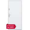 Drzwi zewnętrzne do domu stalowo aluminiowe 68 mm z klamką inox ATU68 białe Program Czyste Powietrze M507