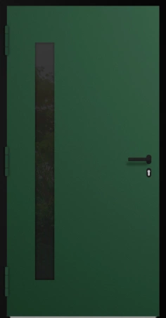 Drzwi zewnętrzne wejściowe domu aluminiowe na wymiar 90mm RC2 czarna ościeżnica Premium KOBBE Ud od 0.8 RAL na zamówienie zielone M24