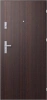 Ekonomiczne drzwi wewnątrzklatkowe wejściowe do mieszkania z klatki schodowej 55 mm stalowe mahoń A7
