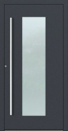 Drzwi wejściowe do domu w zabudowie szeregowej aluminiowe 90 mm RC2 na wymiar Premium Alu pochwyt i klamka inox wiele kolorów model 08