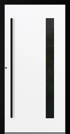 Drzwi zewnętrzne wejściowe domu aluminiowe na wymiar 90mm RC2 czarna ościeżnica Premium KOBBE Ud od 0.8 RAL na zamówienie białe M24