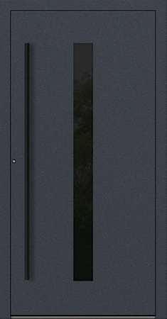 Drzwi zewnętrzne wejściowe domu aluminiowe na wymiar 90mm RC2 pochwyt/antaba Premium KOBBE energooszczędne RAL na zamówienie antracyt db703 M21