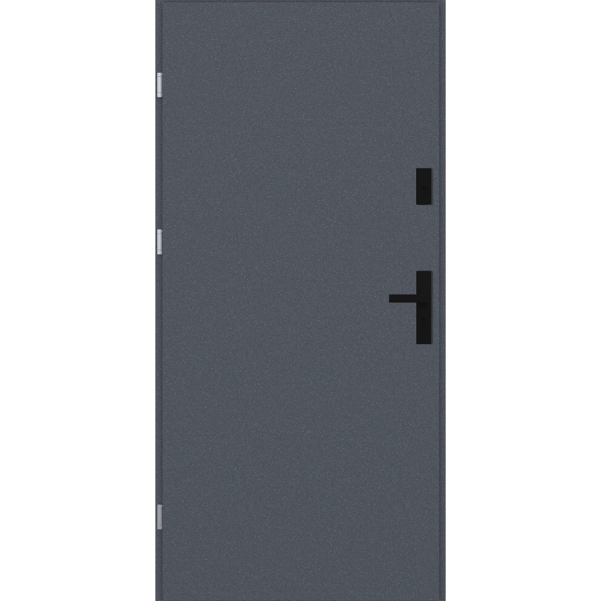 Drzwi zewnętrzne do domu stalowo aluminiowe 68 mm z czarnymi okuciami ATU68 wiele kolorów Program Czyste Powietrze M527