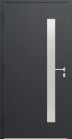 Drzwi zewnętrzne wejściowe domu aluminiowe na wymiar 90mm RC2 pochwyt/antaba Premium KOBBE energooszczędne RAL na zamówienie antracyt db703 M14