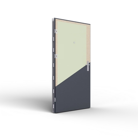 Drzwi wewnątrzklatkowe antywłamaniowe z ościeżnicą atestowane RC3 68mm stalowe akustyczne 44 dB dymoszczelne orzech M02