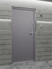 Drzwi wewnątrzklatkowe antywłamaniowe RC3 z Certyfikatem akustyczne wyciszające 47 dB 55 mm stalowe gładkie z klamką inox srebrną szare G00
