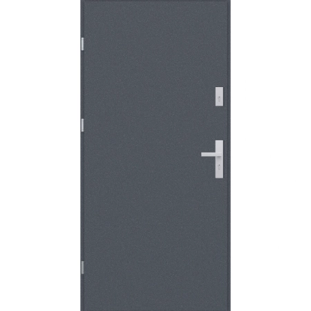 Drzwi zewnętrzne do domu stalowo aluminiowe 68 mm z klamką inox ATU68 antracyt db703 Program Czyste Powietrze M507