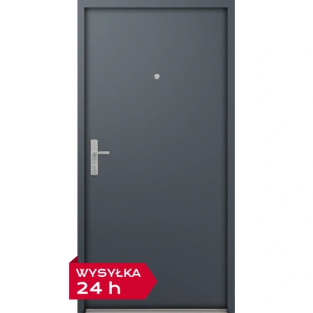 Drzwi klatkowe wejściowe do mieszkania w bloku antywłamaniowe RC3 68mm stalowe akustyczne wygłuszające 44 dB dymoszczelne antracyt db703 M00