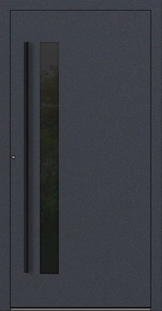 Drzwi zewnętrzne do domu aluminiowe 90 mm RC2 na wymiar klamka i antaba czarna Premium Alu P90 Blackline energooszczędne z szybą M34