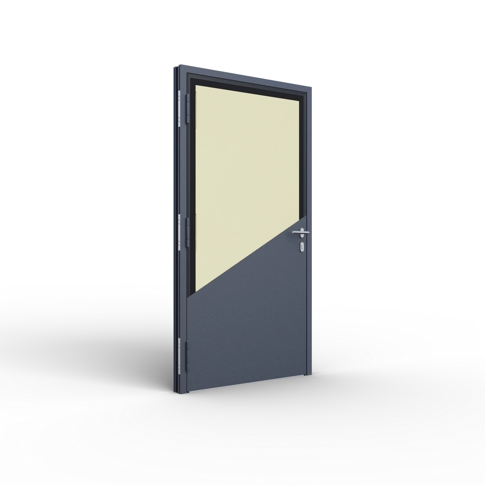 Drzwi zewnętrzne wejściowe domu aluminiowe na wymiar 90mm RC2 pochwyt/antaba Premium KOBBE energooszczędne RAL na zamówienie antracyt ral 7016 M14