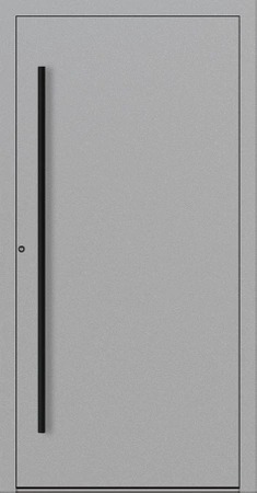 Drzwi zewnętrzne do domu aluminiowe 90 mm RC2 na wymiar klamka i antaba czarna Premium Alu P90 Blackline energooszczędne bez szyby szare M20