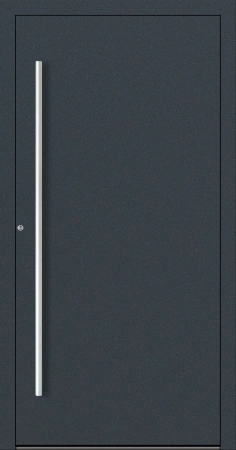 Drzwi zewnętrzne wejściowe domu aluminiowe na wymiar 90mm RC2 pochwyt/antaba Premium KOBBE energooszczędne RAL na zamówienie antracyt ral 7016 M00