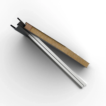 Drzwi wewnątrzklatkowe antywłamaniowe RC3 z Certyfikatem akustyczne wyciszające 47 dB 55 mm stalowe z tłoczeniami z klamką inox srebrną dąb trufla T34