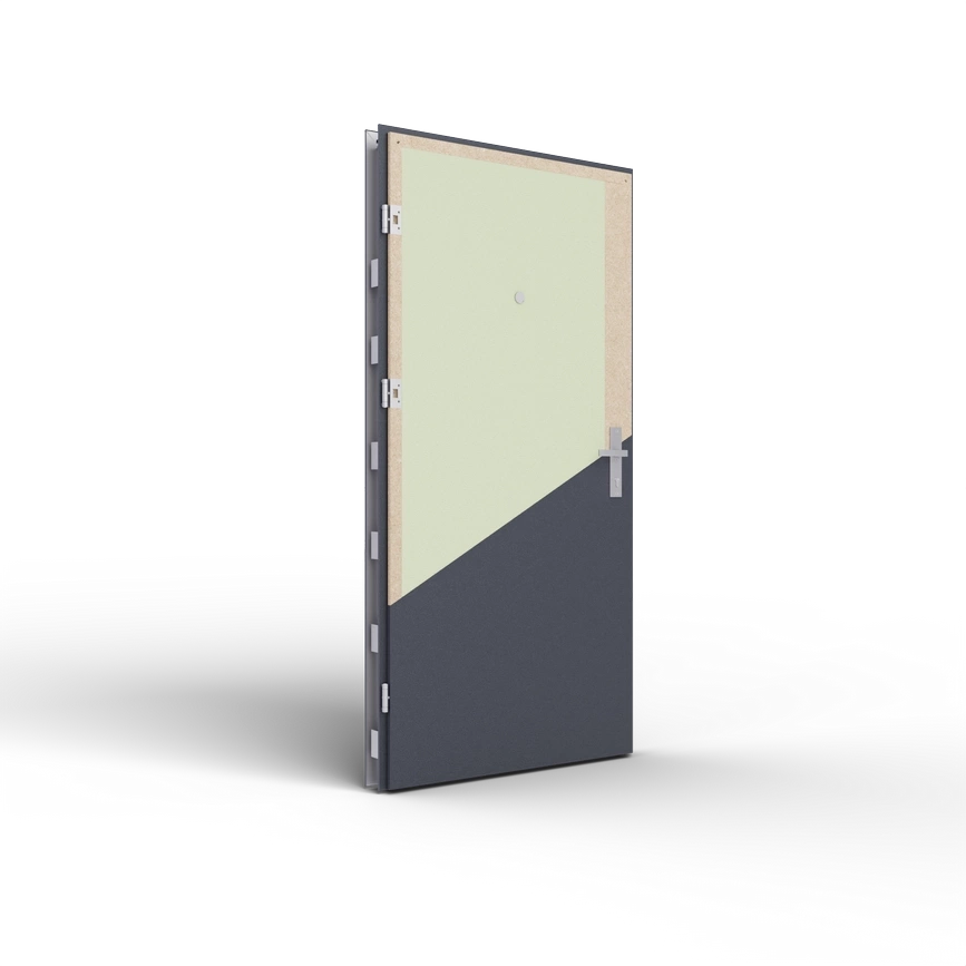 Drzwi wewnątrzklatkowe antywłamaniowe z Certyfikatem w klasie RC3 68mm stalowe akustyczne 44 dB dymoszczelne białe M02