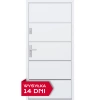 Drzwi zewnętrzne do domu stalowo aluminiowe 68 mm z klamką inox ATU68 białe Program Czyste Powietrze M502