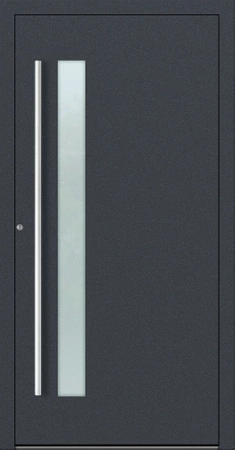 Drzwi zewnętrzne wejściowe domu aluminiowe na wymiar 90mm RC2 pochwyt/antaba Premium KOBBE energooszczędne RAL na zamówienie antracyt db703 M14