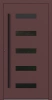 Drzwi zewnętrzne wejściowe domu aluminiowe na wymiar 90mm RC2 pochwyt/antaba Premium KOBBE energooszczędne RAL na zamówienie czerwono brązowe M31