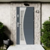 Drzwi zewnętrzne stalowe do domu Optima Inox 72mm z klamką energooszczędne Ud=1.3 przeszklone lustro weneckie szyba mleczna Program Czyste Powietrze