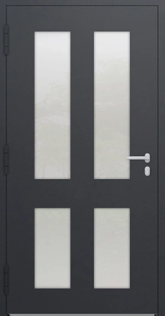 Drzwi zewnętrzne do domu aluminiowe 90mm RC2 KOBBE na wymiar dowolny RAL na zamówienie energooszczędne z szybą wiele kolorów do wyboru M09