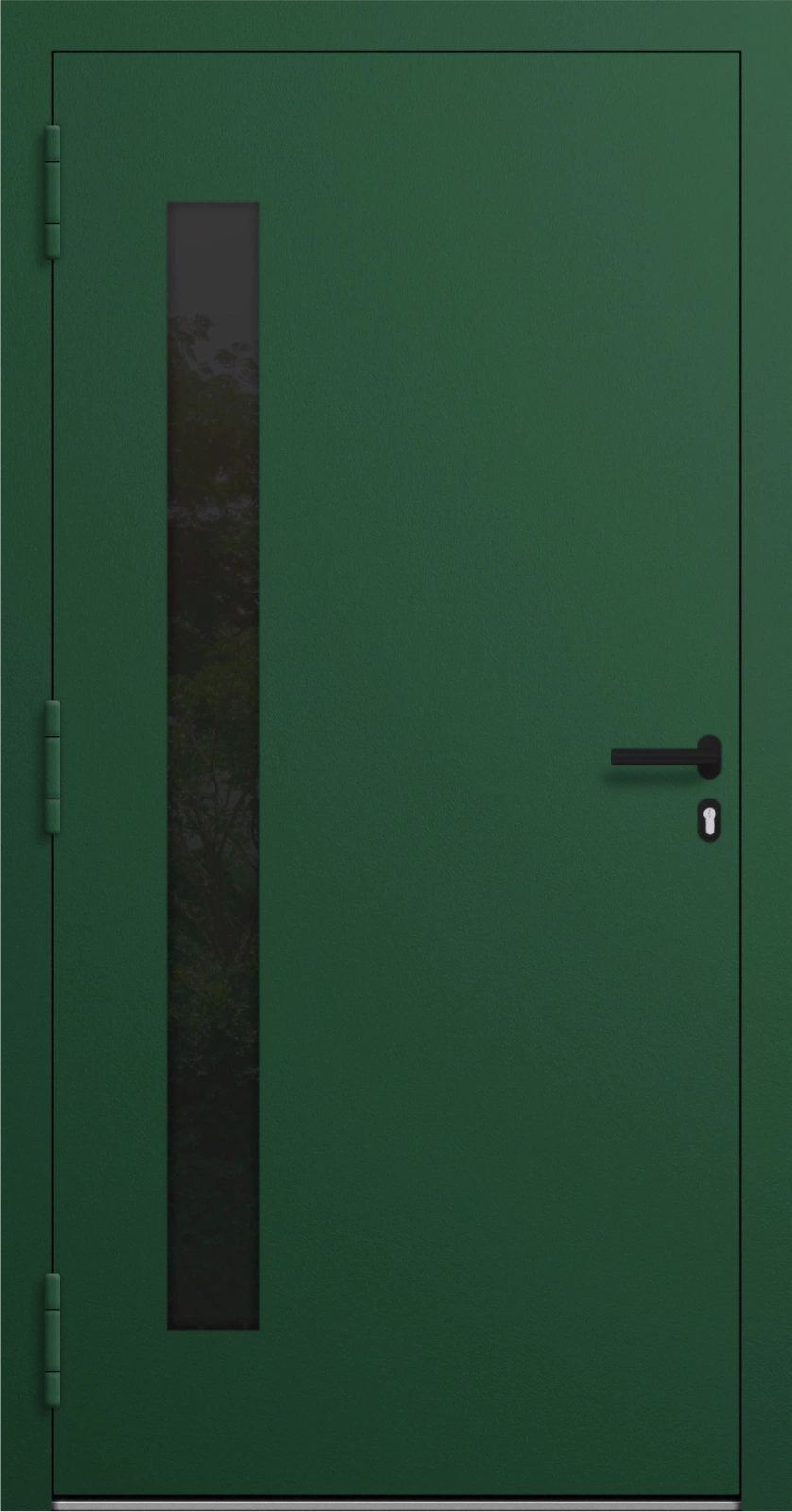 Drzwi zewnętrzne wejściowe domu aluminiowe na wymiar 90mm RC2 pochwyt/antaba Premium KOBBE energooszczędne RAL na zamówienie zielone M24