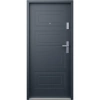 Drzwi wewnątrzklatkowe akustyczne wyciszające 47 dB antywłamaniowe RC3 55 mm stalowe z tłoczeniami z klamką inox srebrną antracyt db703 T34