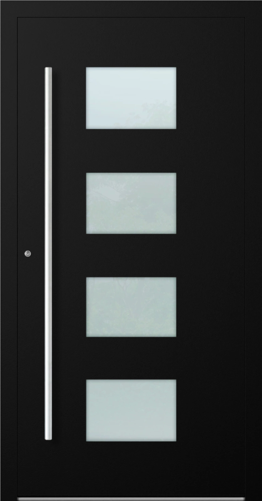 Drzwi zewnętrzne wejściowe domu aluminiowe na wymiar 90mm RC2 pochwyt/antaba Premium KOBBE energooszczędne RAL na zamówienie czarne M211