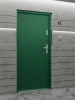 Ekonomiczne drzwi wewnątrzklatkowe wejściowe do mieszkania z klatki schodowej 55 mm stalowe zielone G00