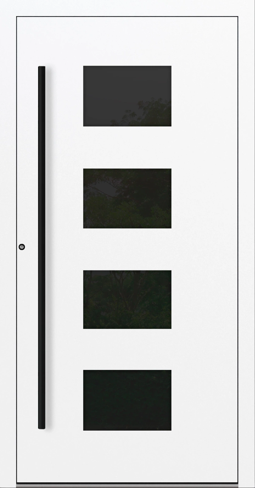 Drzwi zewnętrzne wejściowe domu aluminiowe na wymiar 90mm RC2 pochwyt/antaba Premium KOBBE energooszczędne RAL na zamówienie białe M311