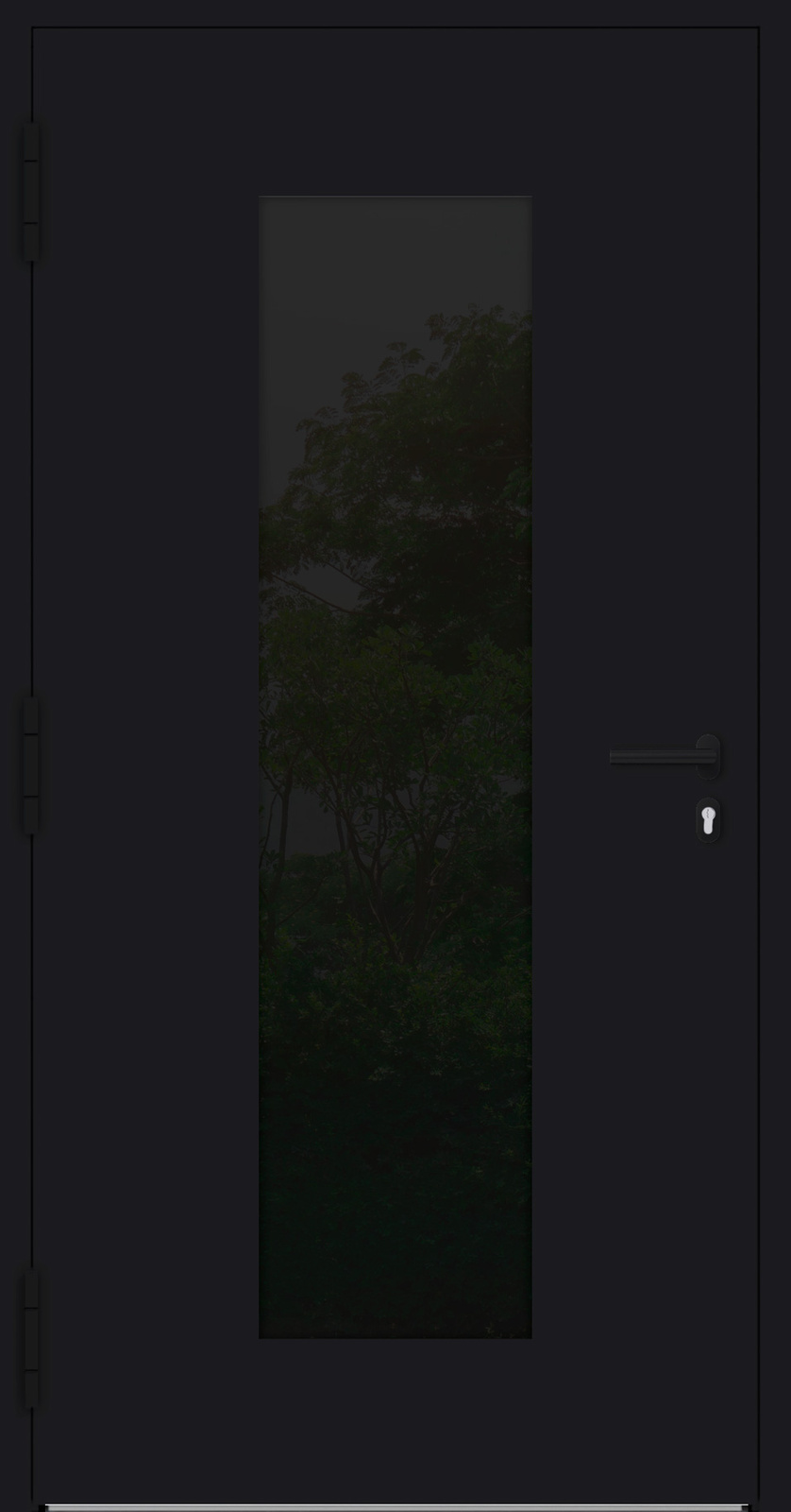 Drzwi zewnętrzne wejściowe domu aluminiowe na wymiar 90mm RC2 pochwyt/antaba Premium KOBBE energooszczędne RAL na zamówienie czarne M28