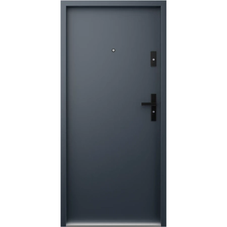 Drzwi wewnątrzklatkowe antywłamaniowe RC3 z Certyfikatem akustyczne wyciszające 47 dB 55 mm stalowe gładkie z klamką czarną antracyt db703 G00