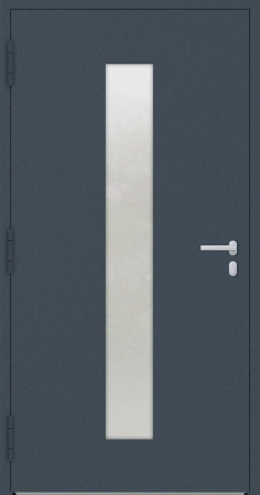 Drzwi zewnętrzne wejściowe domu aluminiowe na wymiar 90mm RC2 pochwyt/antaba Premium KOBBE energooszczędne RAL na zamówienie ciemny niebieski M15
