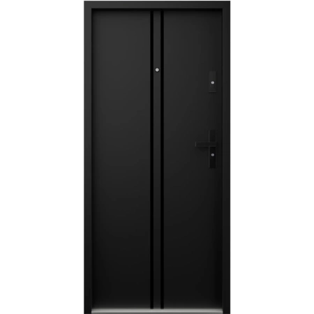 Drzwi przeciwpożarowe EI30 wewnątrzklatkowe dymoszczelne Sa S200 antywłamaniowe RC3 akustyczne 42 dB 55 mm stalowe z aplikacjami czarne A7