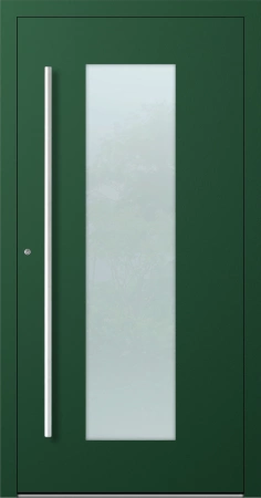 Drzwi zewnętrzne wejściowe domu aluminiowe na wymiar 90mm RC2 pochwyt/antaba Premium KOBBE energooszczędne RAL na zamówienie zielone M08