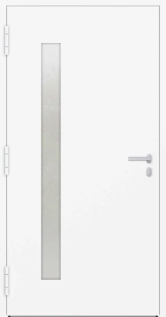 Drzwi zewnętrzne wejściowe domu aluminiowe na wymiar 90mm RC2 pochwyt/antaba Premium KOBBE energooszczędne RAL na zamówienie białe M04