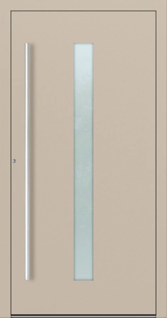 Drzwi zewnętrzne wejściowe domu aluminiowe na wymiar 90mm RC2 pochwyt/antaba Premium KOBBE energooszczędne RAL na zamówienie beżowe M01