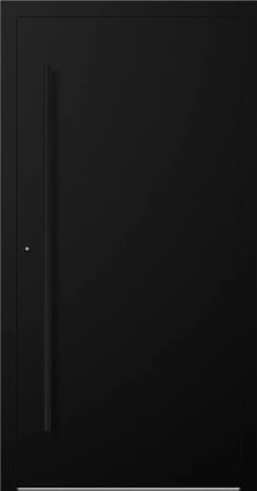 Drzwi zewnętrzne wejściowe domu aluminiowe na wymiar 90mm RC2 pochwyt/antaba Premium KOBBE energooszczędne RAL na zamówienie czarne M20