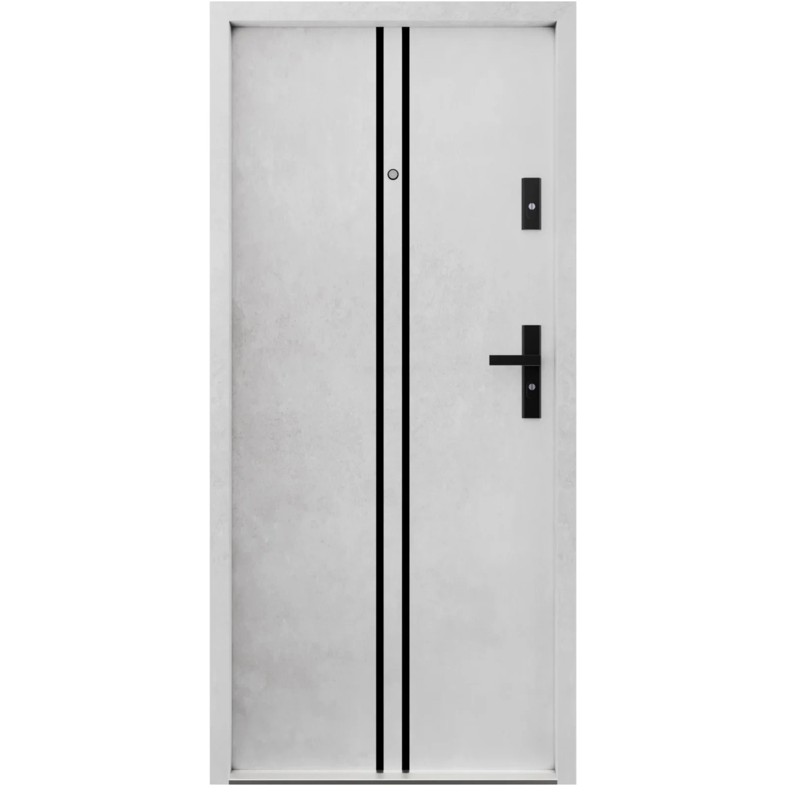 Ekonomiczne drzwi wewnątrzklatkowe wejściowe do mieszkania z klatki schodowej 55 mm stalowe beton A7