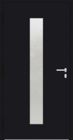 Drzwi zewnętrzne wejściowe domu aluminiowe na wymiar 90mm RC2 pochwyt/antaba Premium KOBBE energooszczędne RAL na zamówienie czarne M15