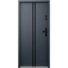 Drzwi wewnątrzklatkowe antywłamaniowe RC3 z Certyfikatem akustyczne wyciszające 47 dB 55 mm stalowe z klamką czarną i aplikacjami antracyt db703 A7