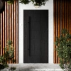 Basic Black CK drzwi zewnętrzne 72 mm z antabą/pochwytem energooszczędne Ud-1.3 bez przeszklenia pełne Program Czyste Powietrze