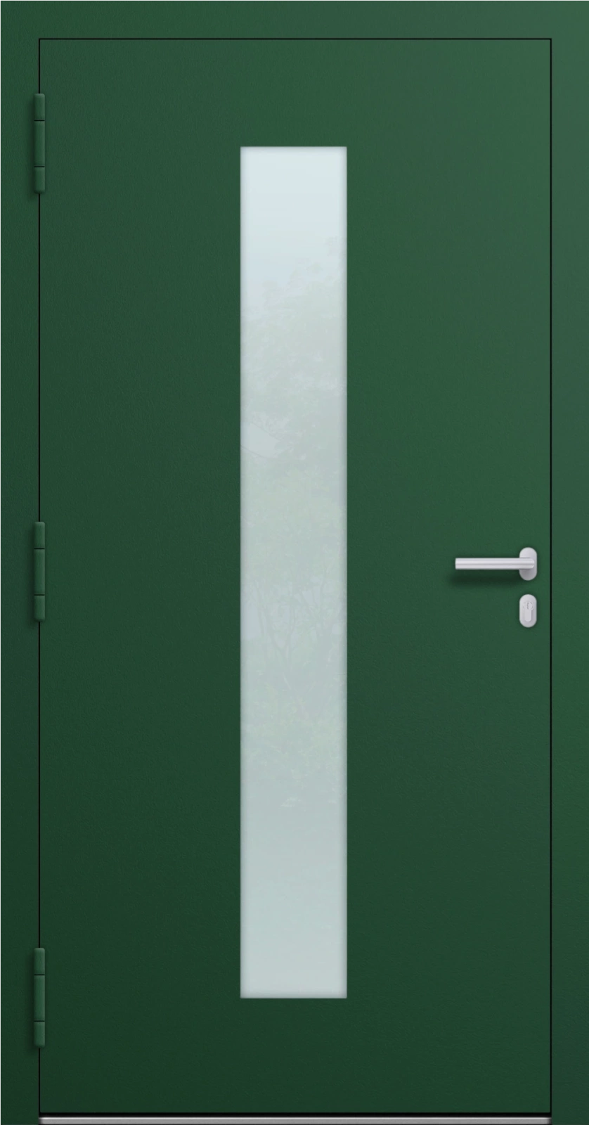 Drzwi zewnętrzne wejściowe domu aluminiowe na wymiar 90mm RC2 pochwyt/antaba Premium KOBBE energooszczędne RAL na zamówienie zielone M15