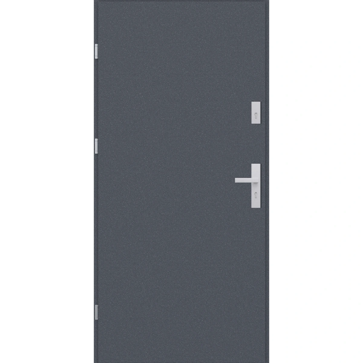 Drzwi zewnętrzne do domu stalowo aluminiowe 68 mm z klamką inox ATU68 antracyt db703 Program Czyste Powietrze M502