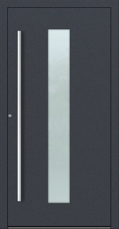Drzwi wejściowe do domu w zabudowie szeregowej aluminiowe 90 mm RC2 na wymiar Premium Alu pochwyt i klamka inox wiele kolorów model 15