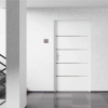 Drzwi wewnątrzklatkowe akustyczne 44 dB z Certyfikatem wyciszające stalowe antywłamaniowe RC3 68mm dymoszczelne białe M02
