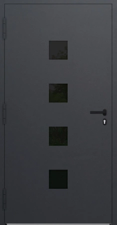 Drzwi zewnętrzne wejściowe domu aluminiowe na wymiar 90mm RC2 pochwyt/antaba Premium KOBBE energooszczędne RAL na zamówienie antracyt db703 M23