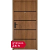 Drzwi klatkowe wejściowe do mieszkania w bloku akustyczne wyciszające 44 dB antywłamaniowe RC3 68 mm stalowe czarna klamka winchester M02
