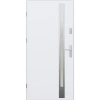 Drzwi zewnętrzne do domu stalowo aluminiowe 68 mm z szybą i klamką inox ATU68 białe Program Czyste Powietrze M514