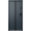 Drzwi klatkowe wejściowe do mieszkania w bloku antywłamaniowe RC3 wygłuszające 47 dB 55 mm stalowe z aplikacjami antracyt drewnopodobny A7