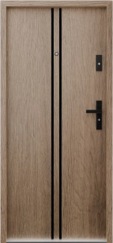 Drzwi wewnątrzklatkowe akustyczne wyciszające 42 dB antywłamaniowe RC2 55 mm stalowe dąb trufla A7